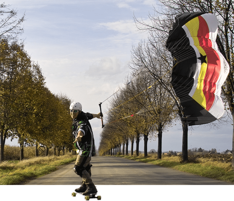 Streetkiter mit Nasa Star 3 in 5,5m² von Born Kite